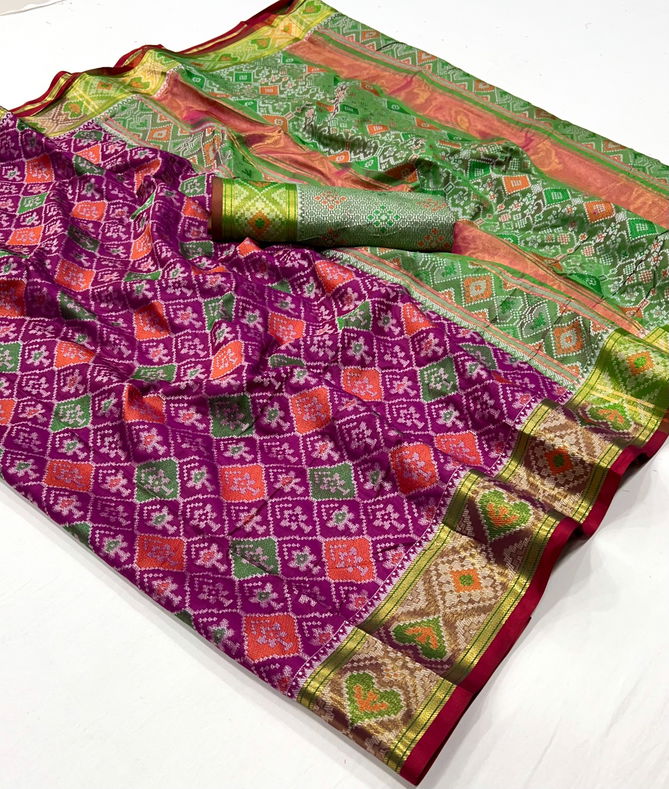 SRC Digital Printed Patola Silk Designer Sarees Suppliers In India